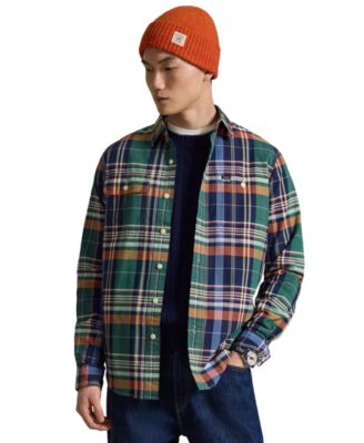 Men's Classic Fit Plaid Oxford Workshirt