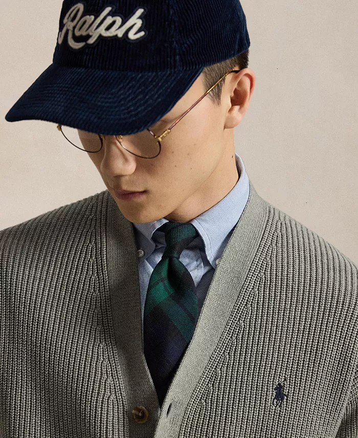 Men's Relaxed-Fit Textured Cardigan - thumbnail 8