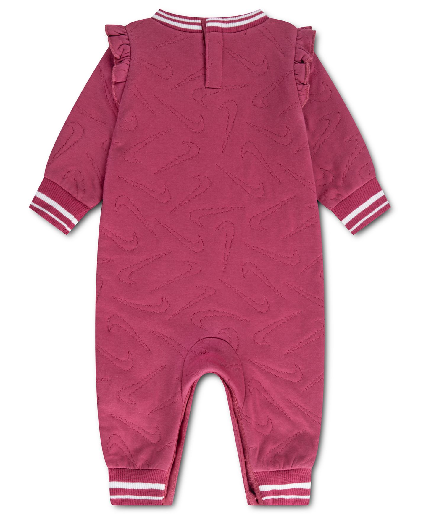 Комбинезон Nike Readyset. Grow. Swoosh Logo Long-Sleeve Zip-Up Coverall для девочек-малышей, цвет: Свекольный — фото 2