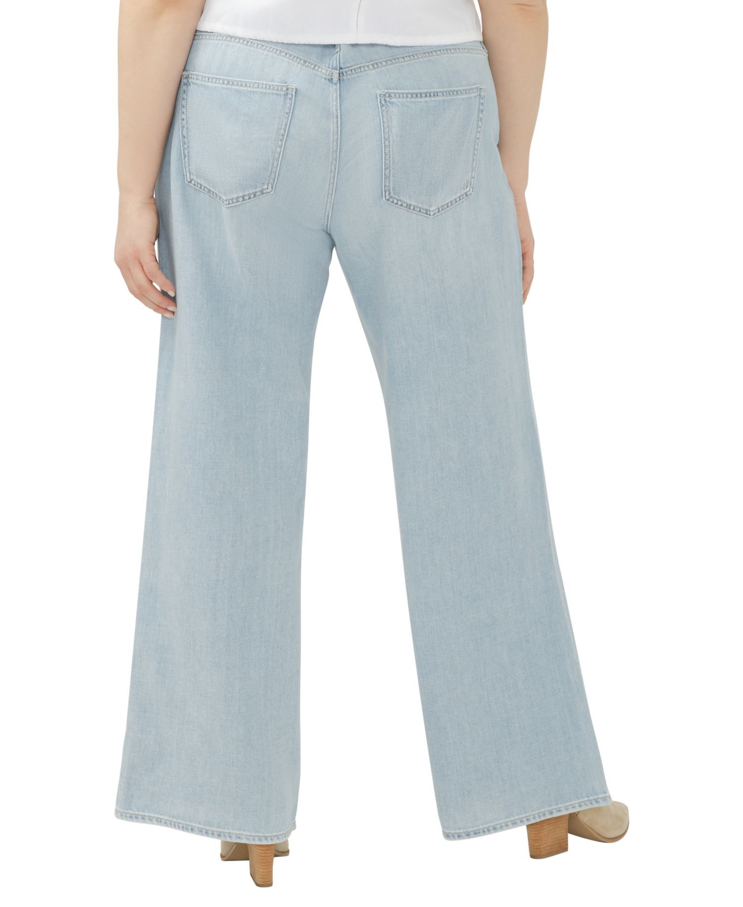 Plus Size Suki Light-Wash High-Rise Wide-Leg Jeans