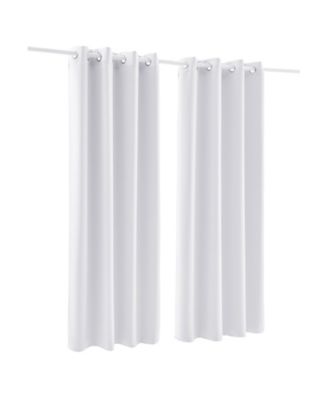 Room Darkening Blackout Curtains, 2 Panel Grommet Drapes for Bedroom and Living Room