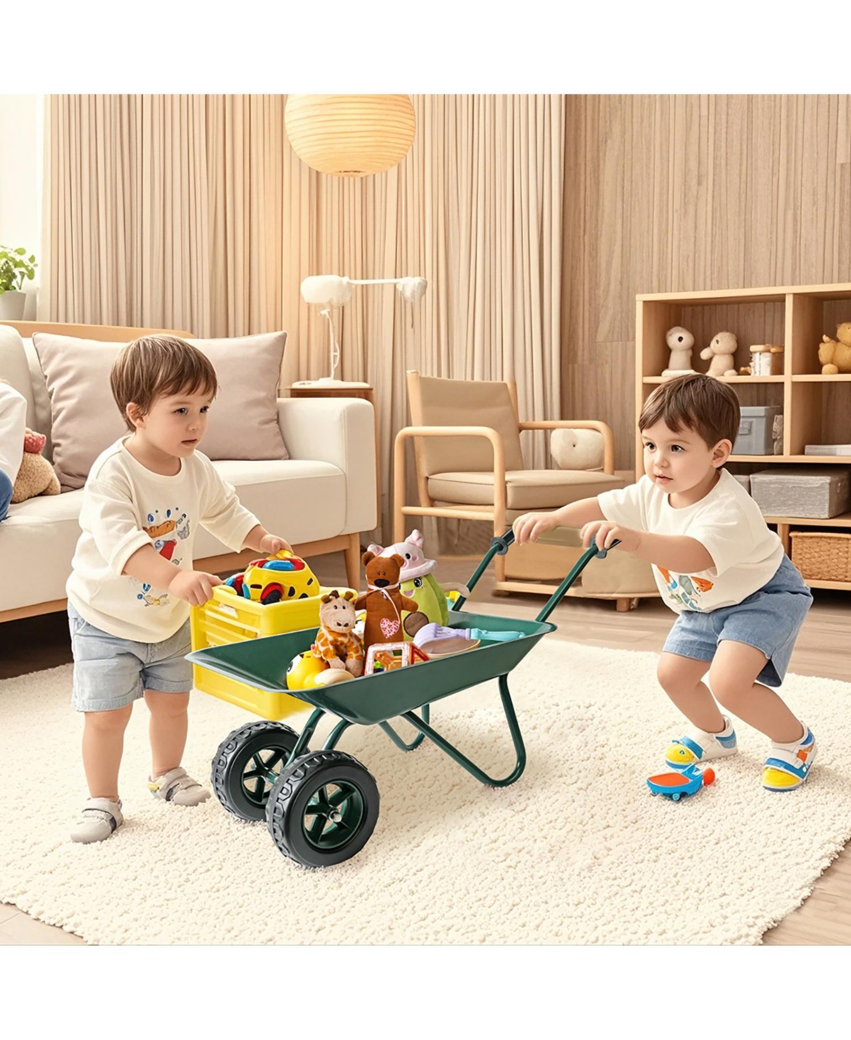 Trimate Steel Kid-Friendly Wheelbarrow, Ages 3-8