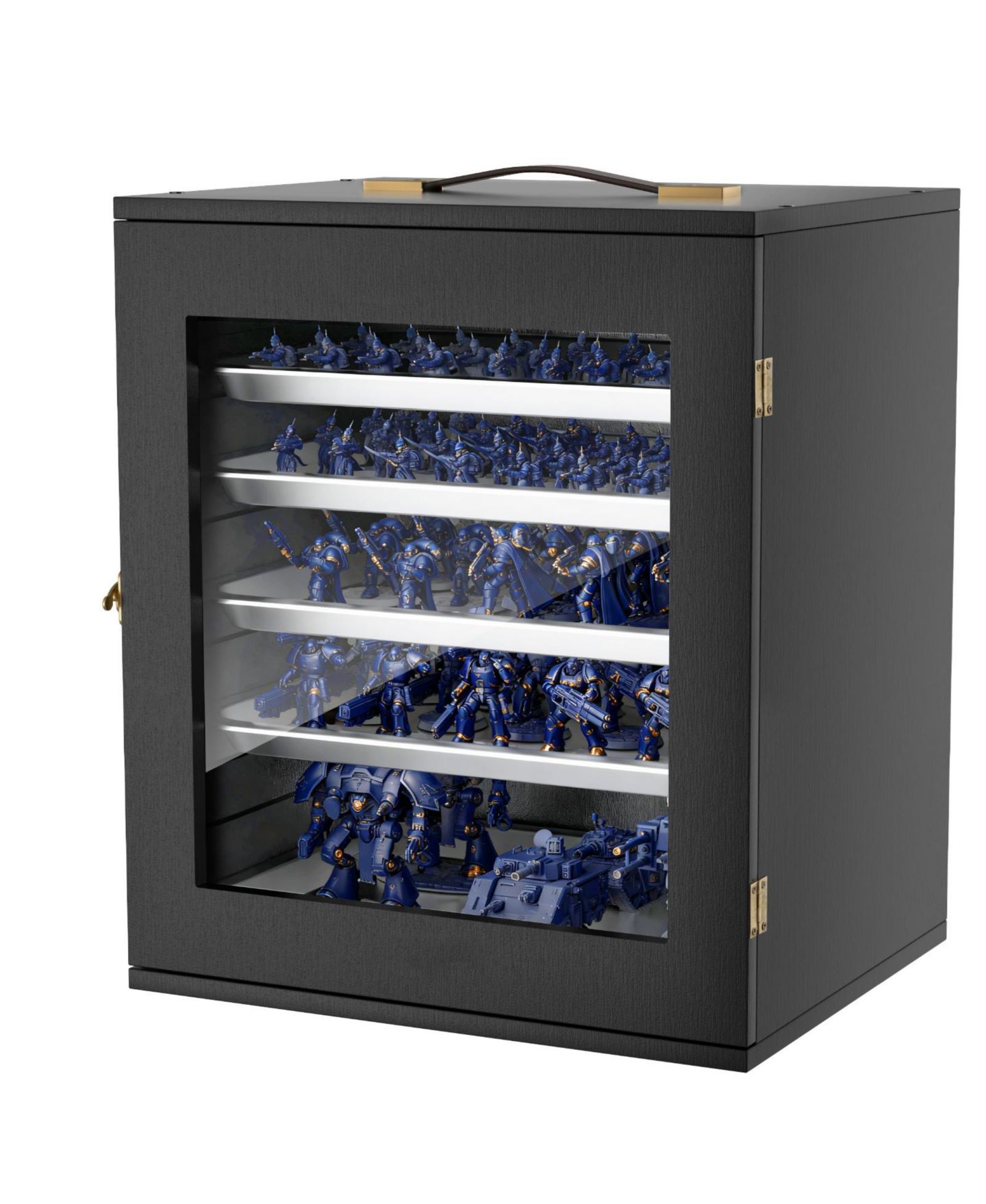 Детские кейсы для хранения SUGIFT Wooden 5-Tray Magnetic Miniatures Storage Case, Ages 14+, цвет: Красный — фото 11