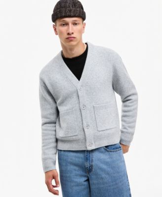 Men's Long-Sleeve Relaxed-Fit V-Neck Capricorn Cardigan