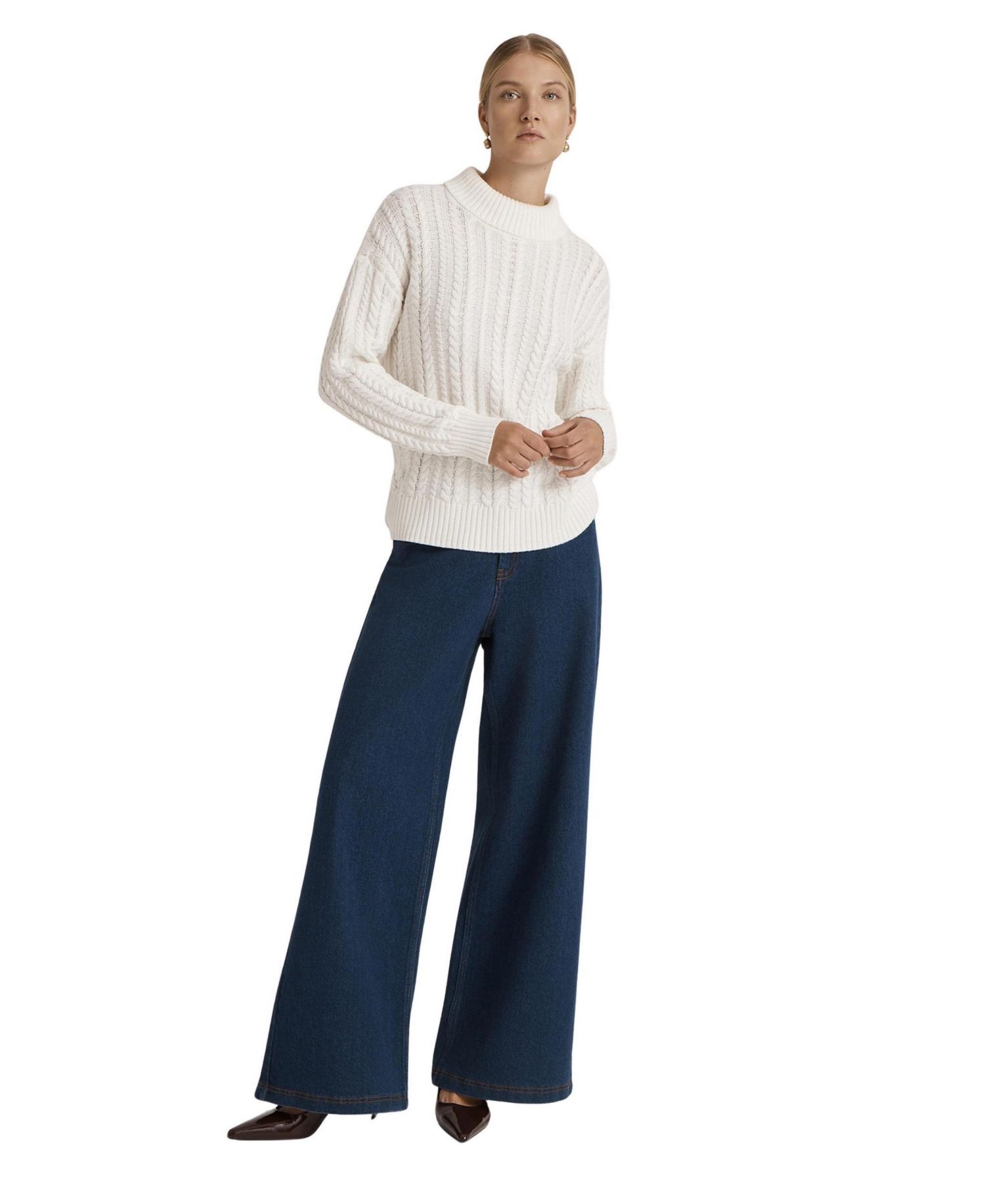 Women's Vivana Cable-Knit Turtleneck Sweater