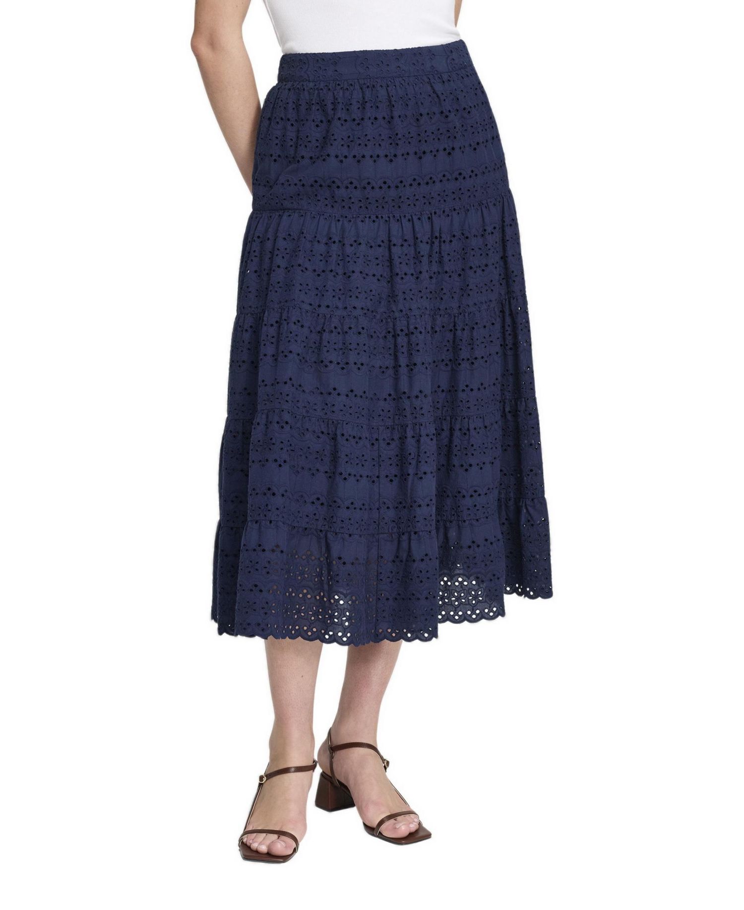 Women's Siobhan Tiered High-Waisted Midi Skirt