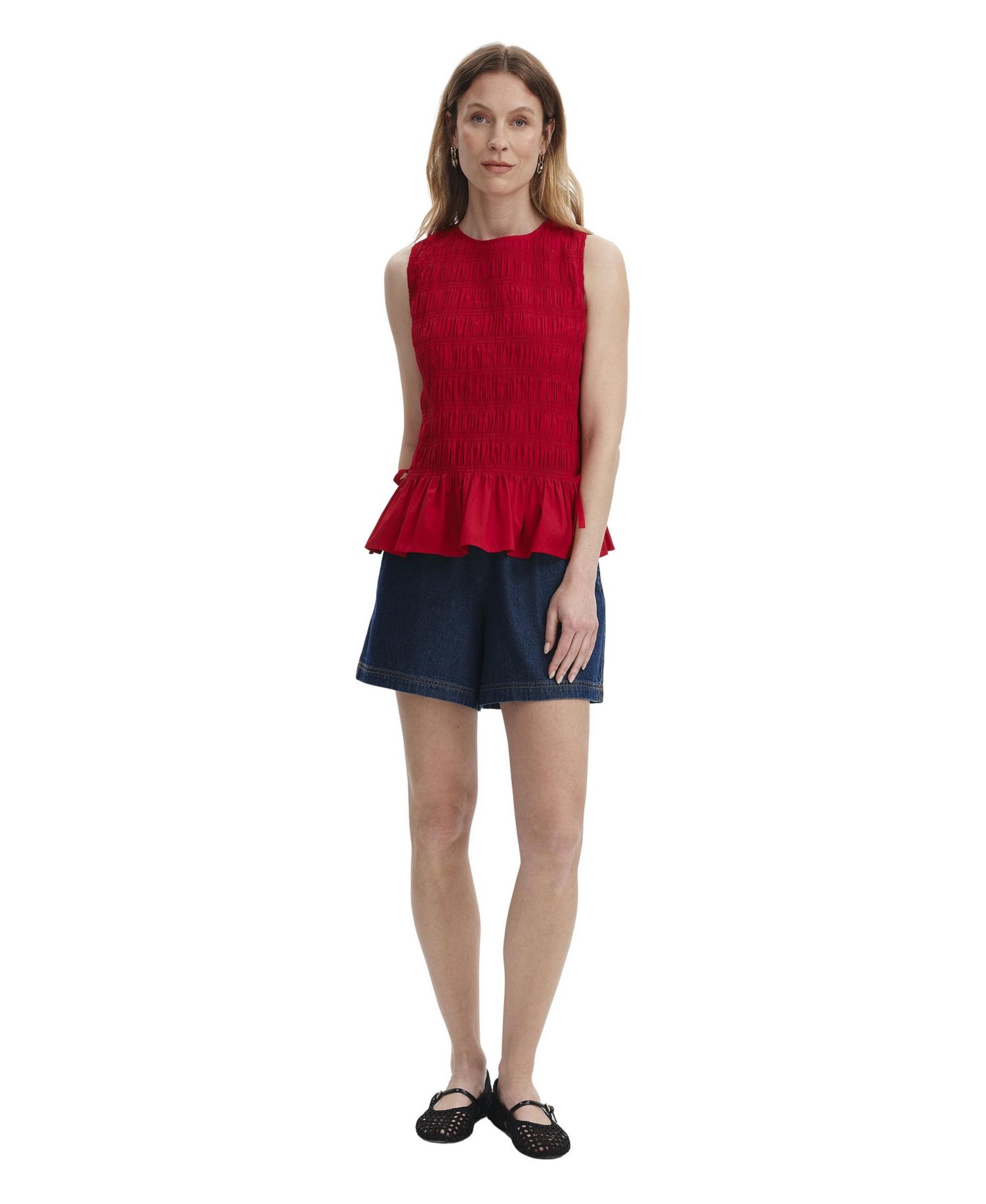 Women's Malani Shirred Peplum Top