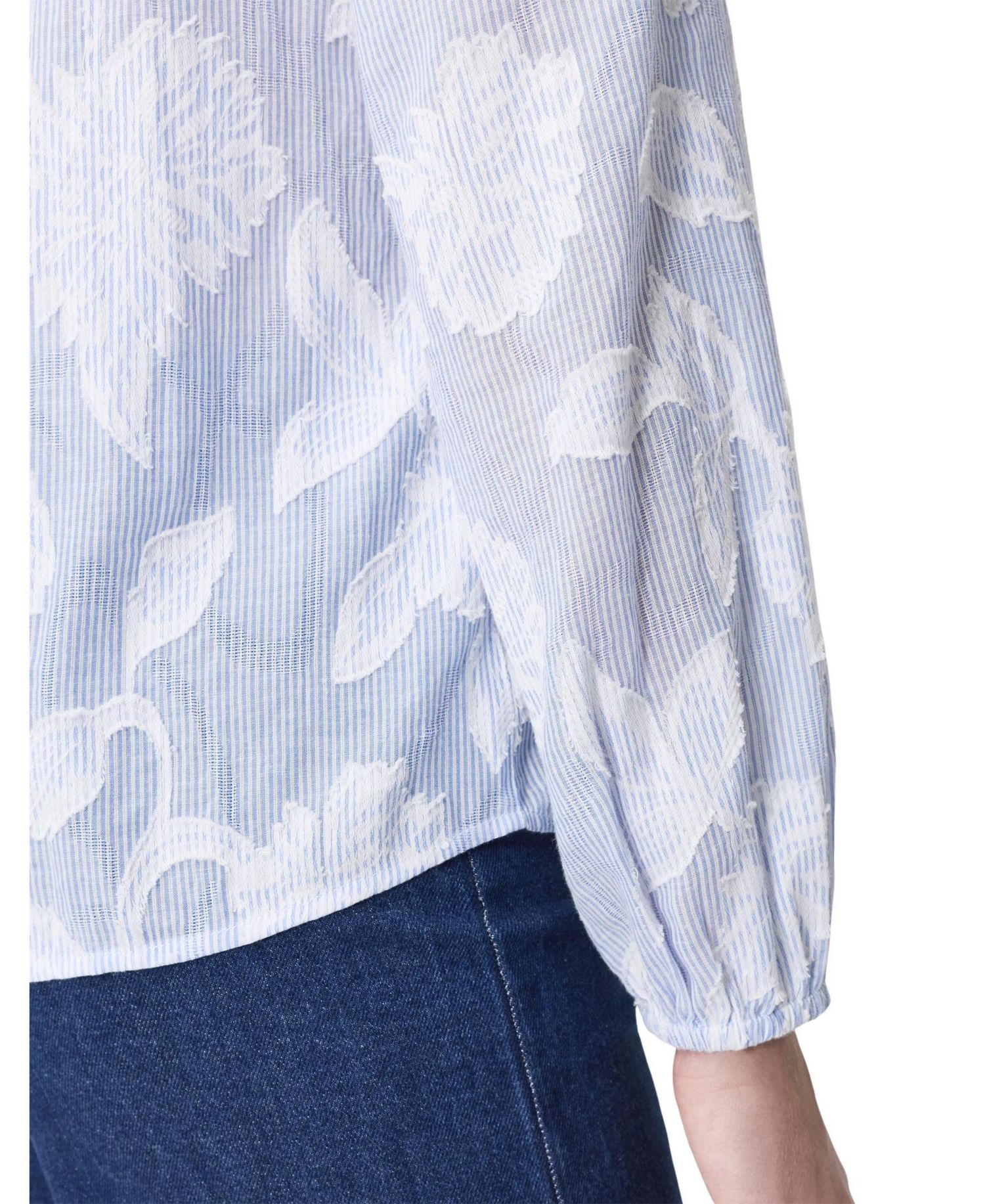 Women's Ivie Floral-Print Button-Through V-Neck Long-Sleeve Blouse