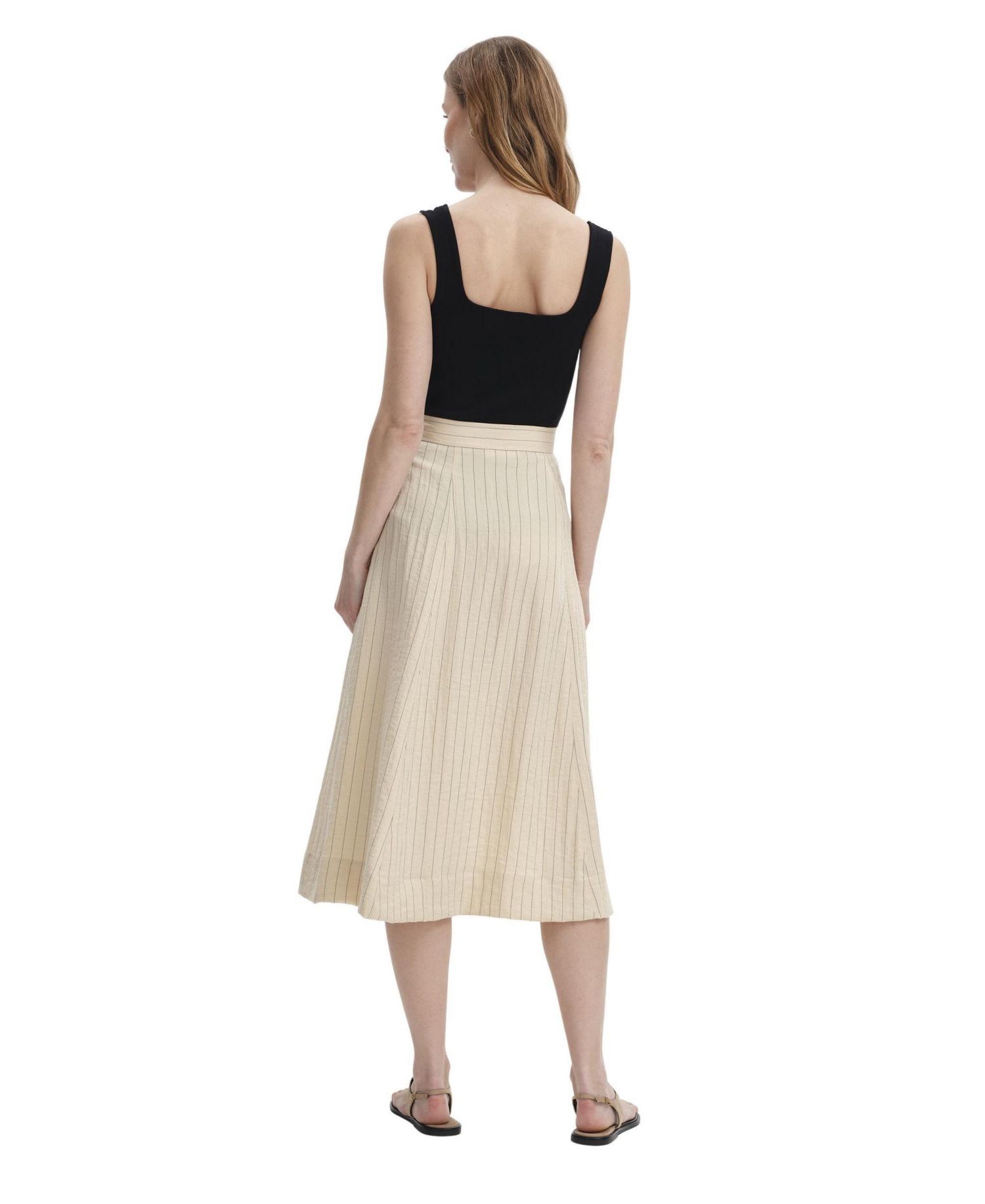 Women's Frances Stripe Midi A-Line Skirt