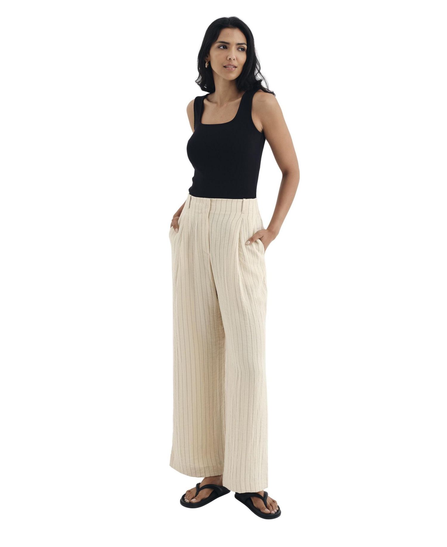 Women's Mara High-Waisted Wide-Leg Trousers