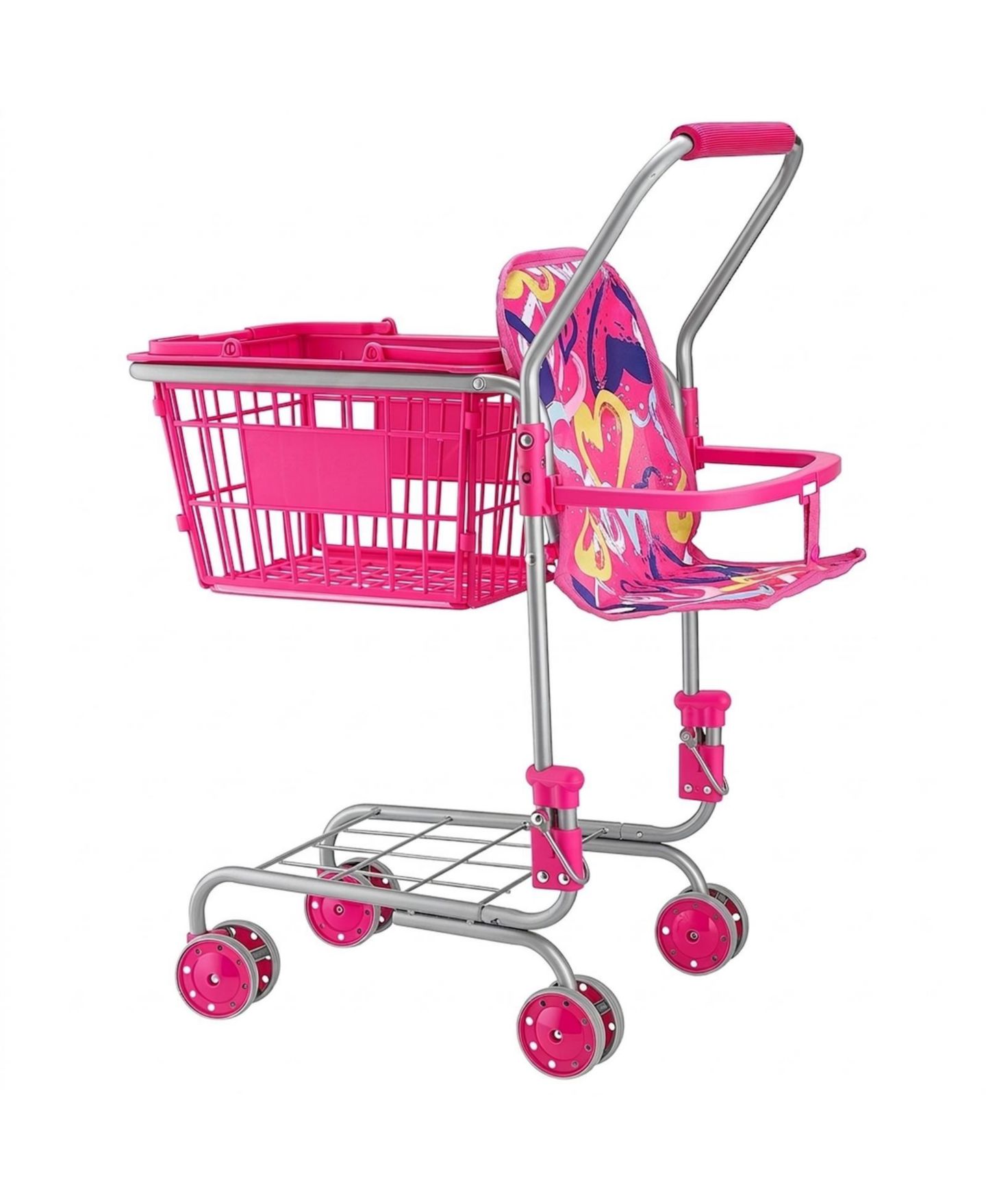 Детские игрушки SUGIFT Metal Toy Shopping Cart and Doll, 2-Piece Set, Ages 3+, цвет: Розовый — фото 10