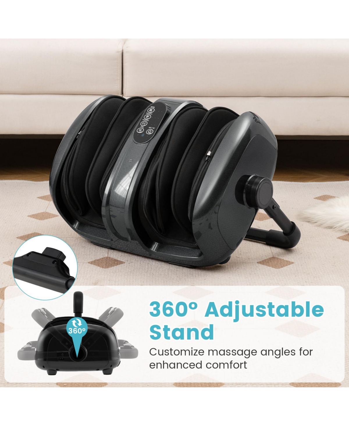 Ecooso Foot and Calf Massager with Heat for Blood Circulation Pain Relief