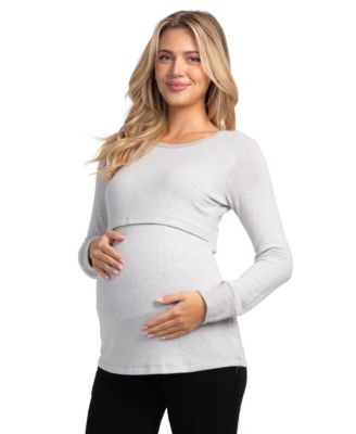 Maternity Nursing Brushed-Knit Sweater