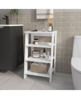 McNeal freestanding bathroom shelf with open storage