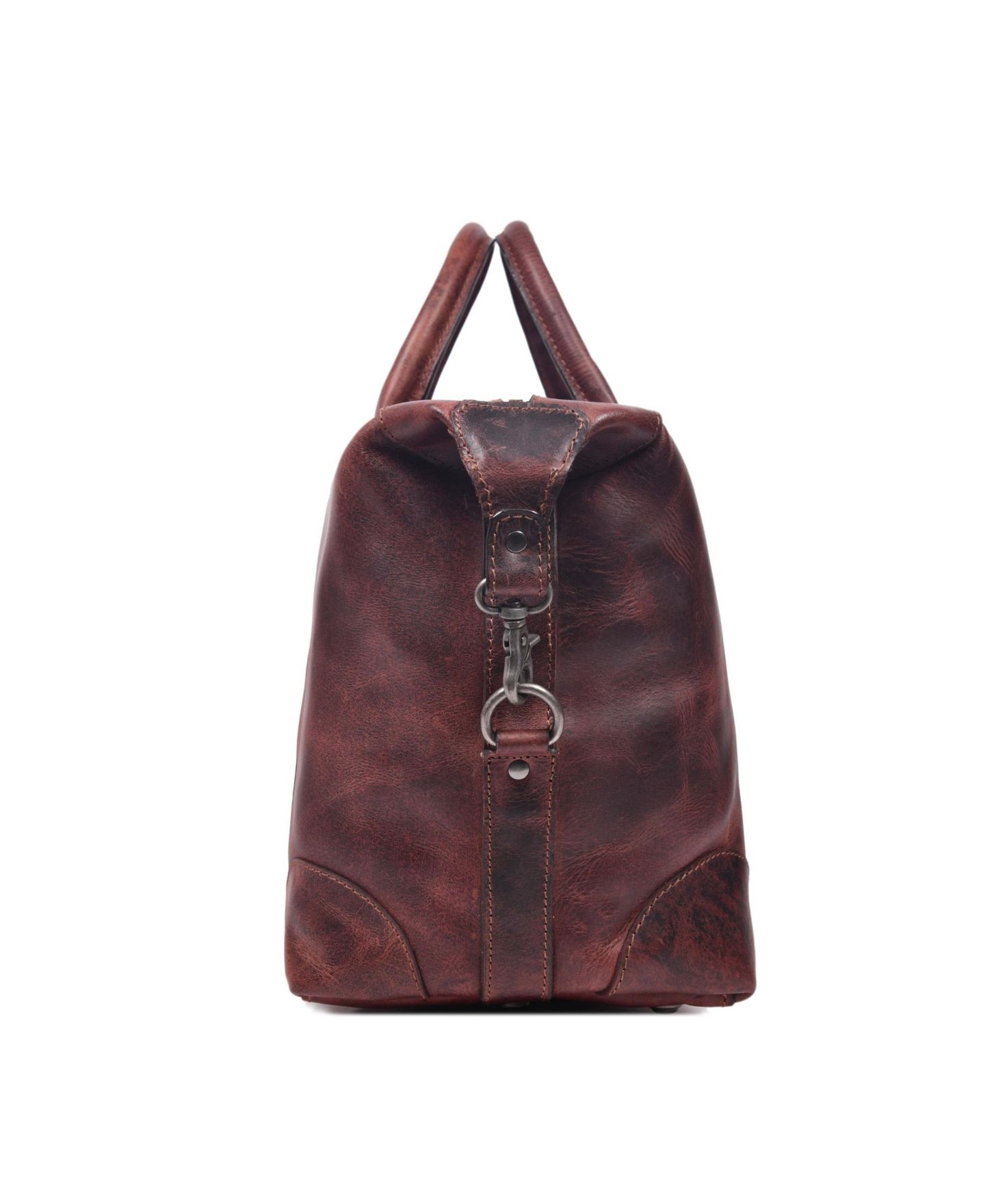 Кожаная дорожная сумка Aaron Leather Goods из цельной кожи, унисекс — фото 10