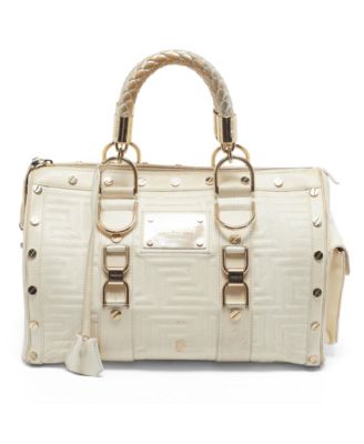 Women's Snap Out Of It Quilted Greca Leather Satchel