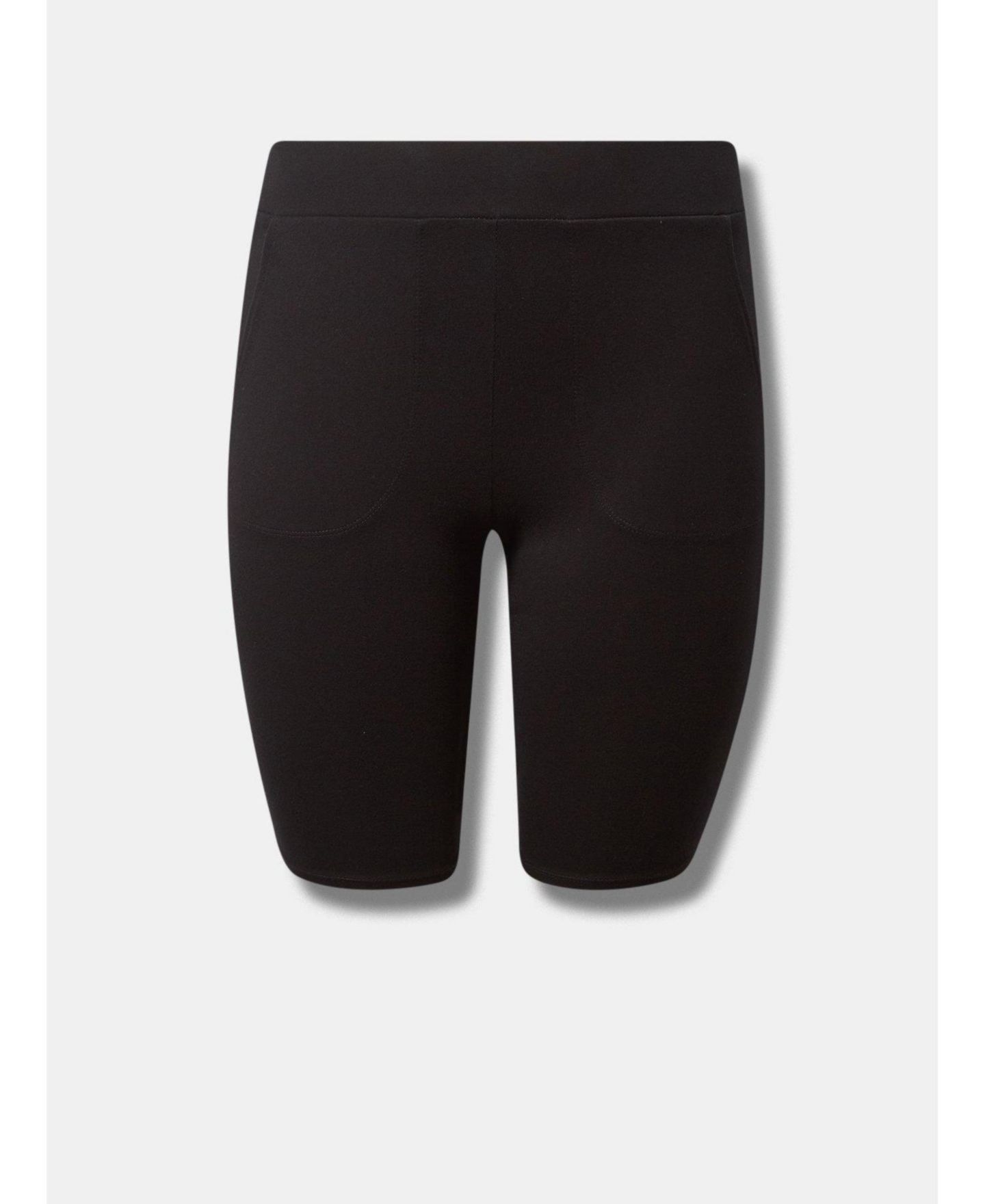 Женские шорты Torrid Plus Size High-Waisted 4-way Stretch Bike Shorts with Pockets, 11" Inseam, цвет: Глубокий чёрный — фото 4
