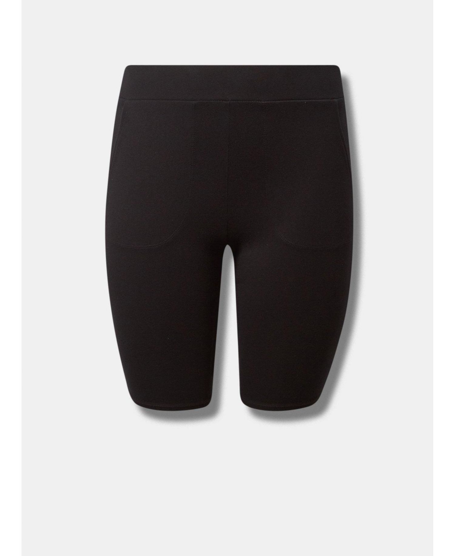 Plus Size High-Waisted 4-way Stretch Bike Shorts with Pockets, 11" Inseam