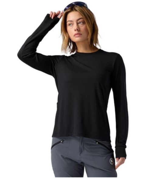 Женская футболка Backcountry BGA Slickrock Drirelease Long-Sleeve Tech T-Shirt Mountain Bike Jerseys Long Sleeve, цвет: Чёрный