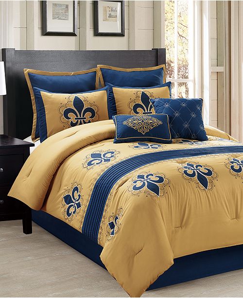 Hallmart Collectibles Closeout Toulouse 8 Pc King Comforter Set