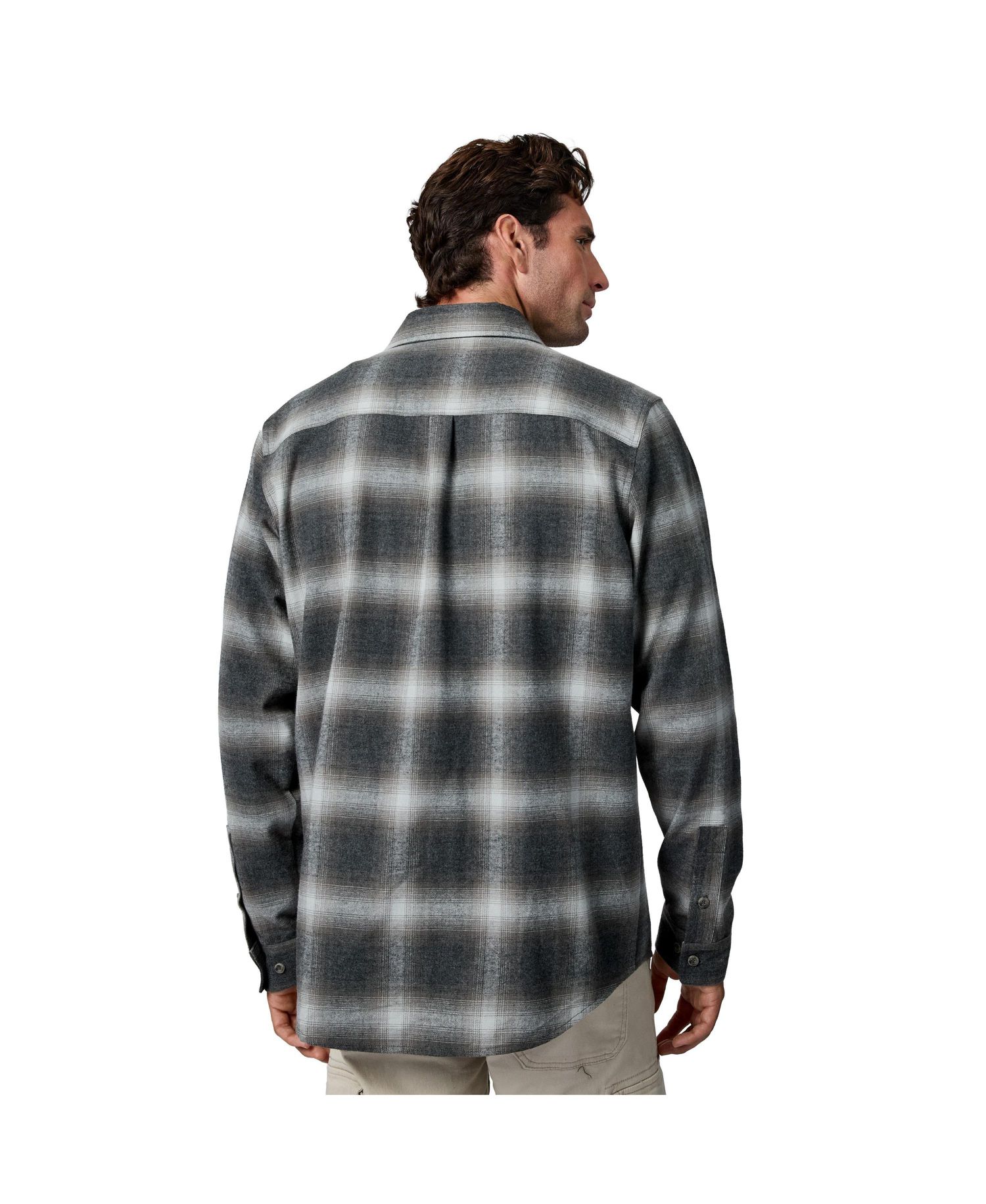Men's Easywear Flannel Plaid Long-Sleeve Shirt