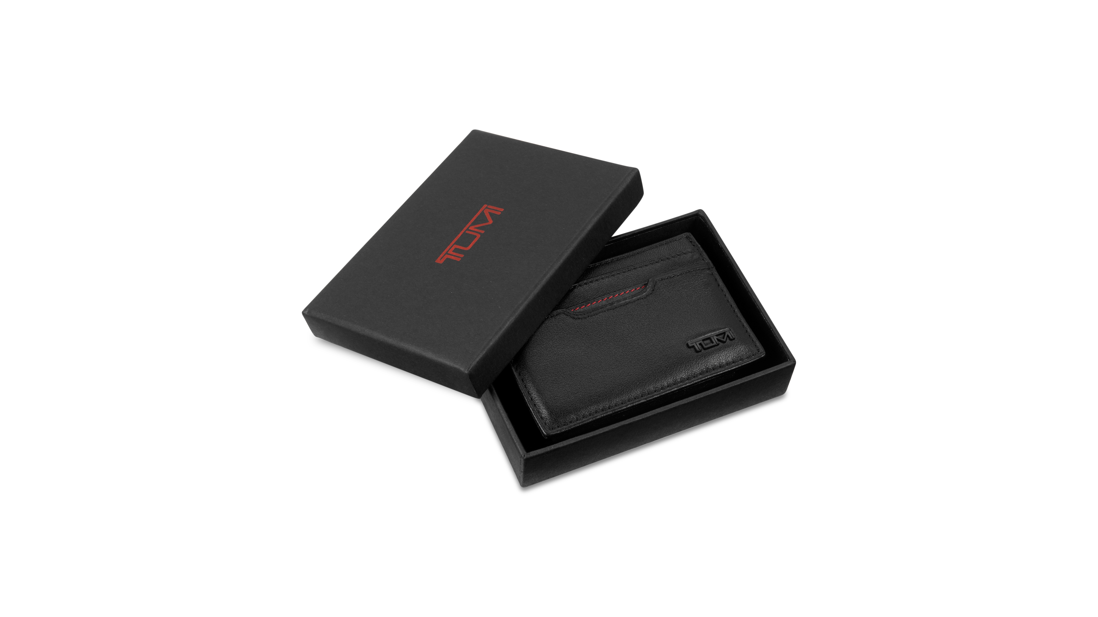 Tumi Men's Leather Money Clip Card Case