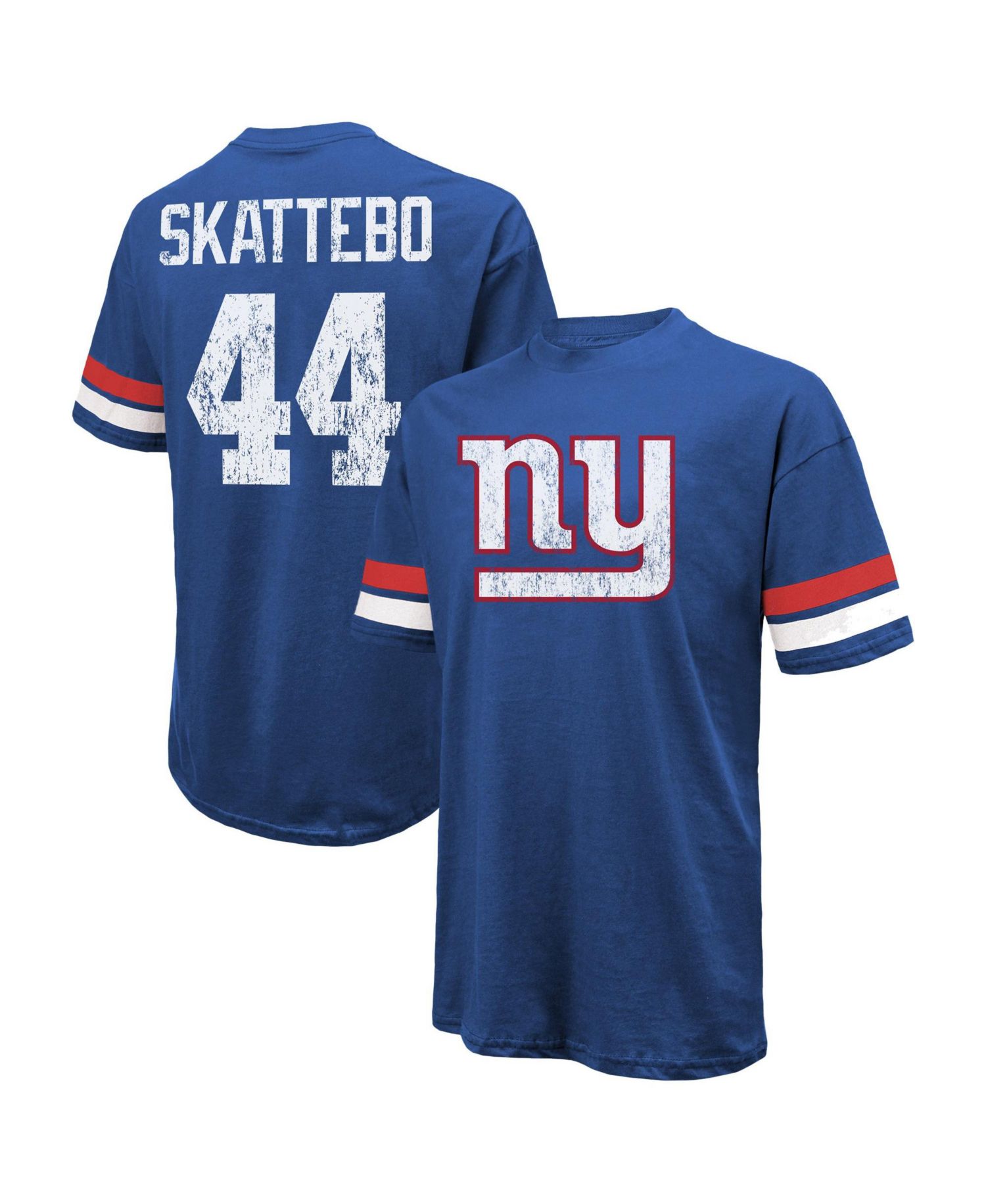 Men's Cam Skattebo New York Giants Oversized Screen-Print Graphic T-Shirt