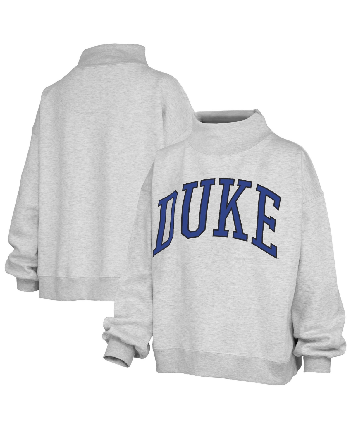 Pressbox Women's Duke Blue Devils Nelson Oversized Mock Neck Sweatshirt
