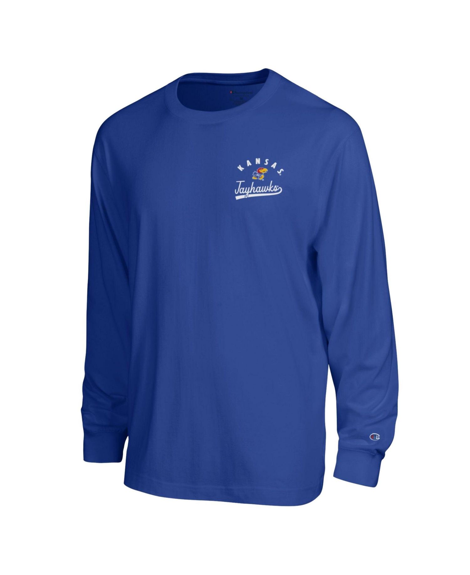 Men's Royal Kansas Jayhawks Laminated All-Star Long Sleeve T-Shirt