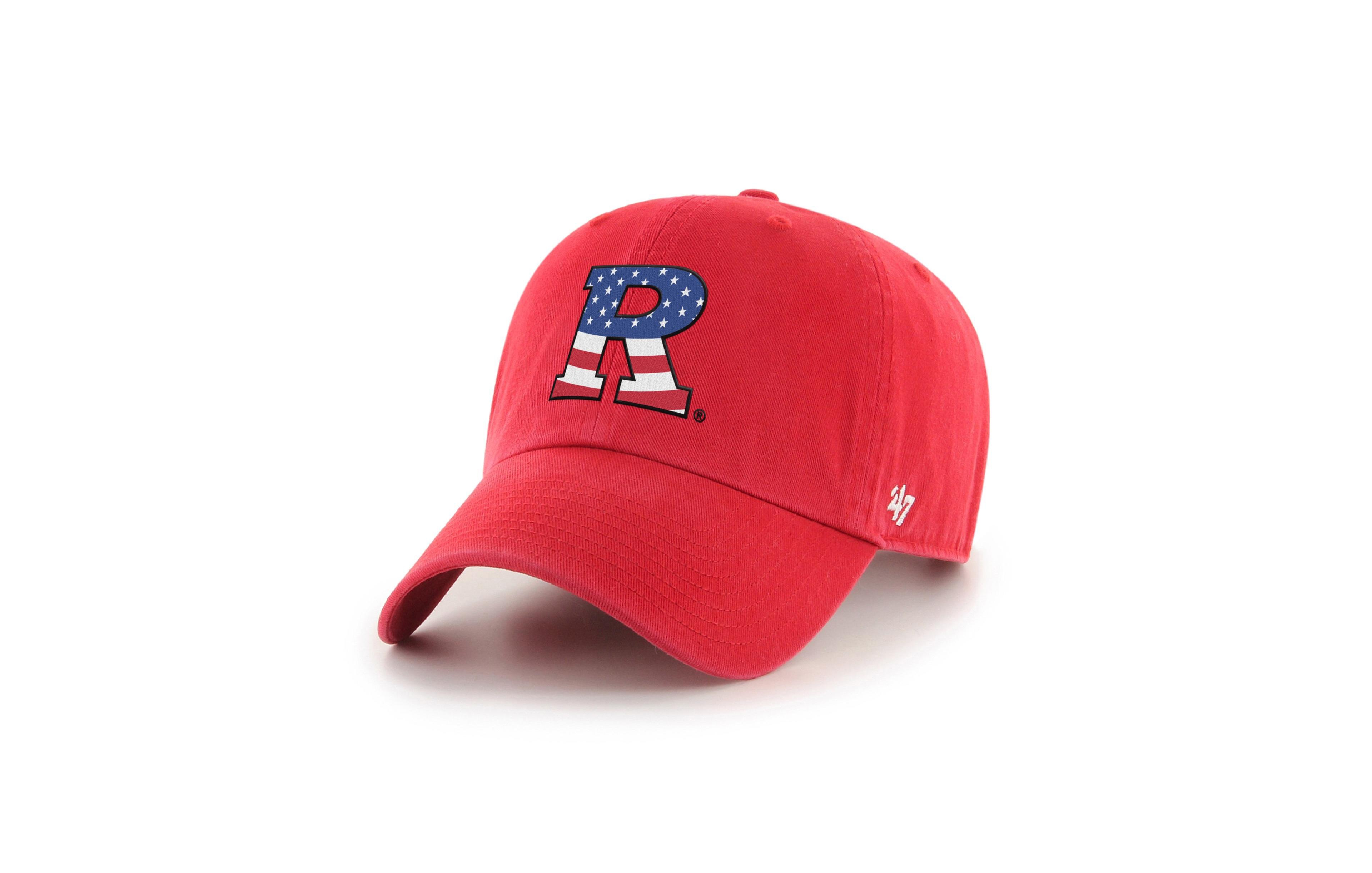 '47 Brand Men's and Women's Scarlet Rutgers Scarlet Knights Americana Clean Up Adjustable Hat