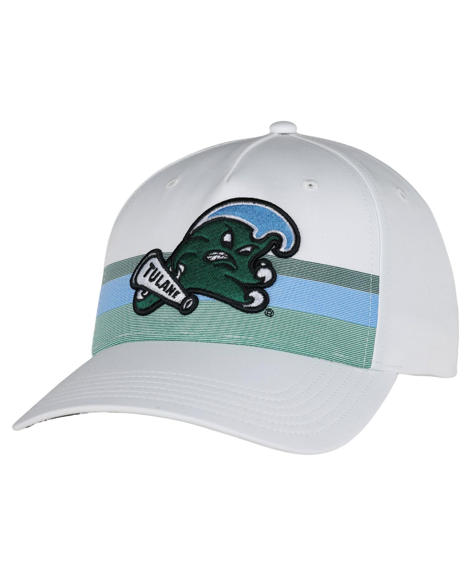 Men's and Women's White Tulane Green Wave The Sideline Adjustable Hat