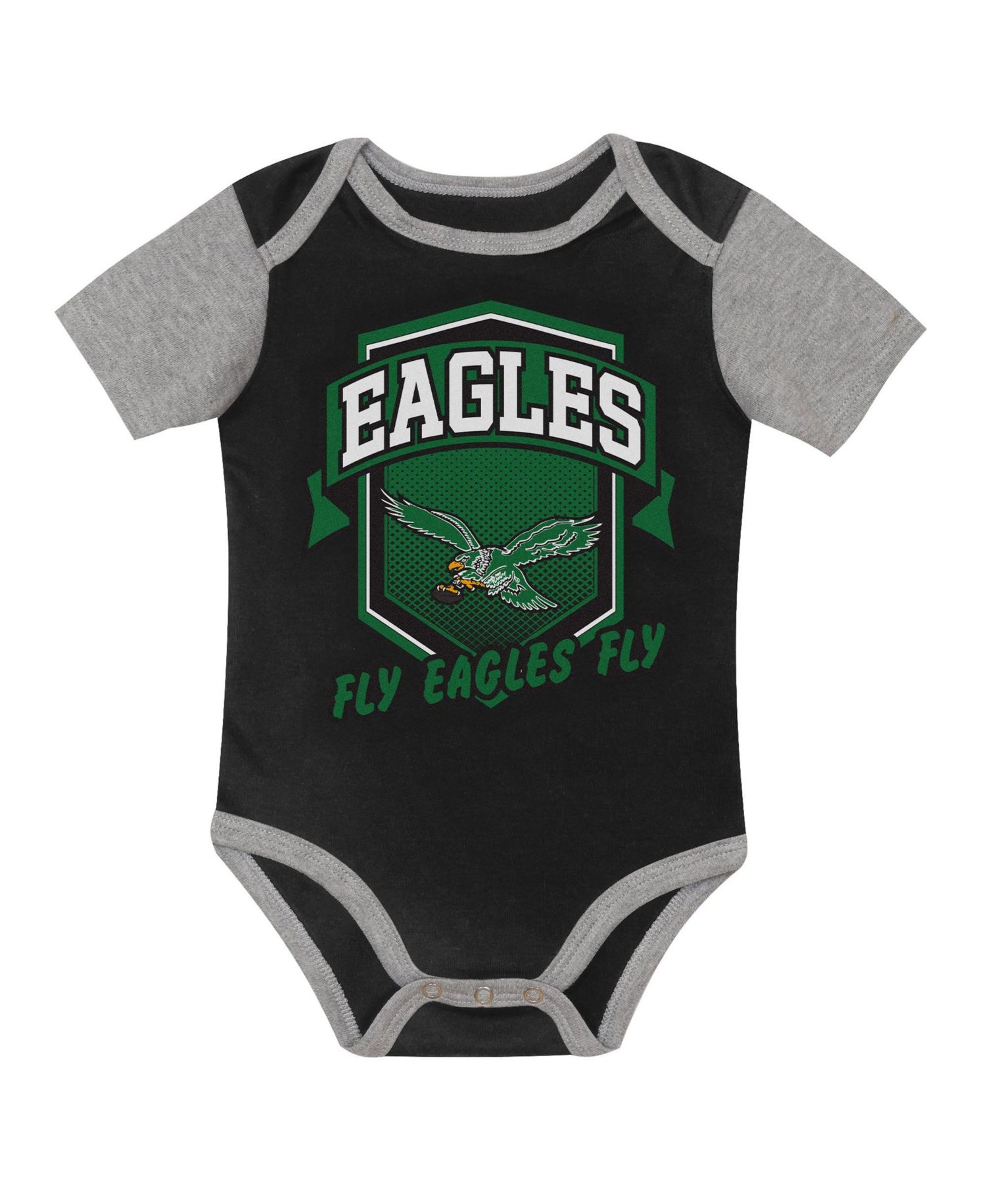 Baby Boys' and Girls' Philadelphia Eagles First Round Pick Screen Print 3-Piece Creeper Set