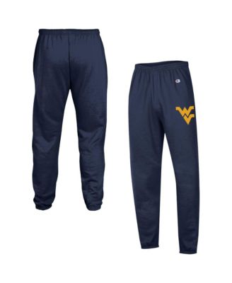 Men's Navy West Virginia Mountaineers Powerblend Banded Fleece Sweatpants