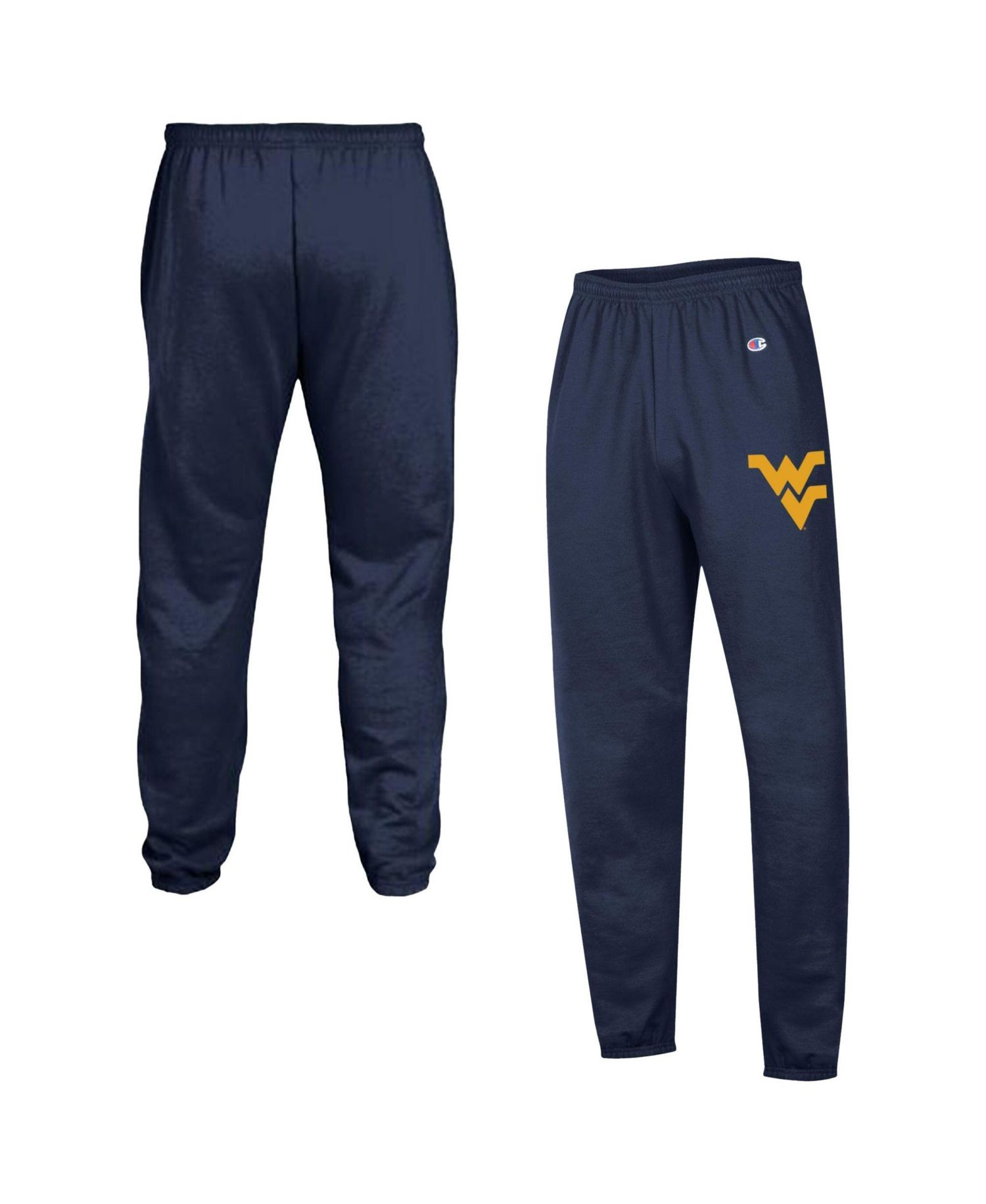 Men's Navy West Virginia Mountaineers Powerblend Banded Fleece Sweatpants