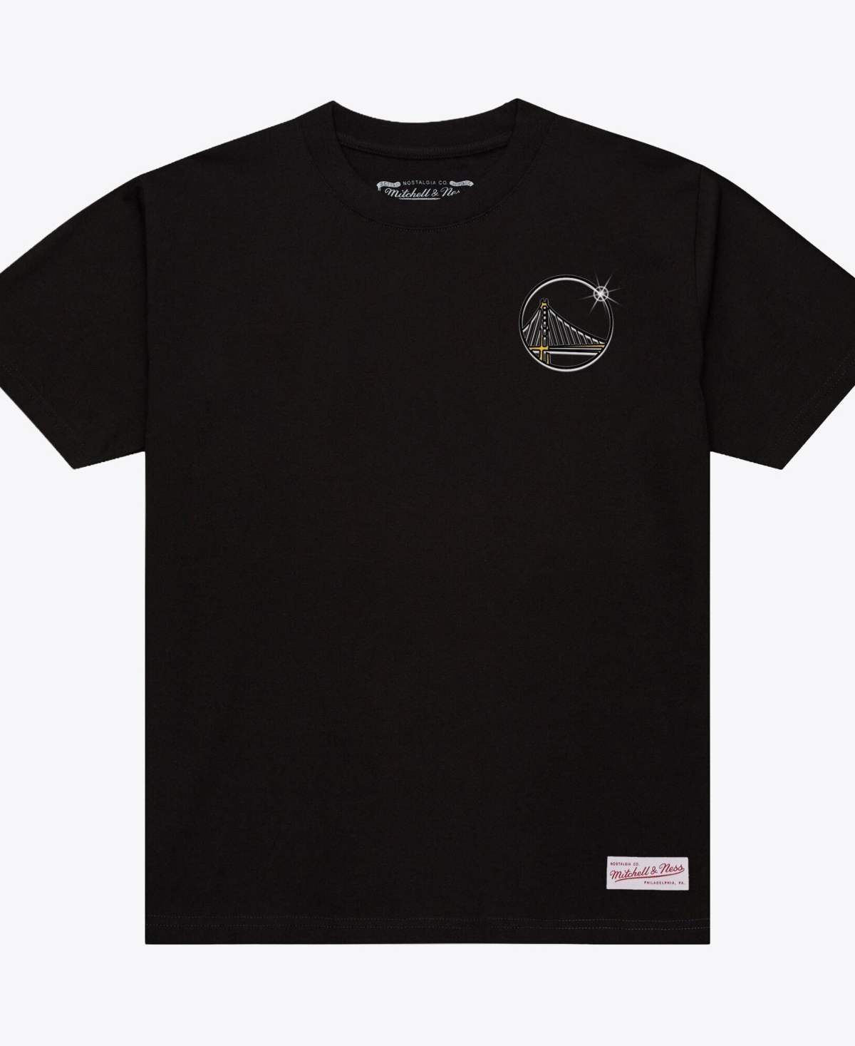 Mitchell & Ness Men's Black Golden State Warriors Airbrush T-Shirt