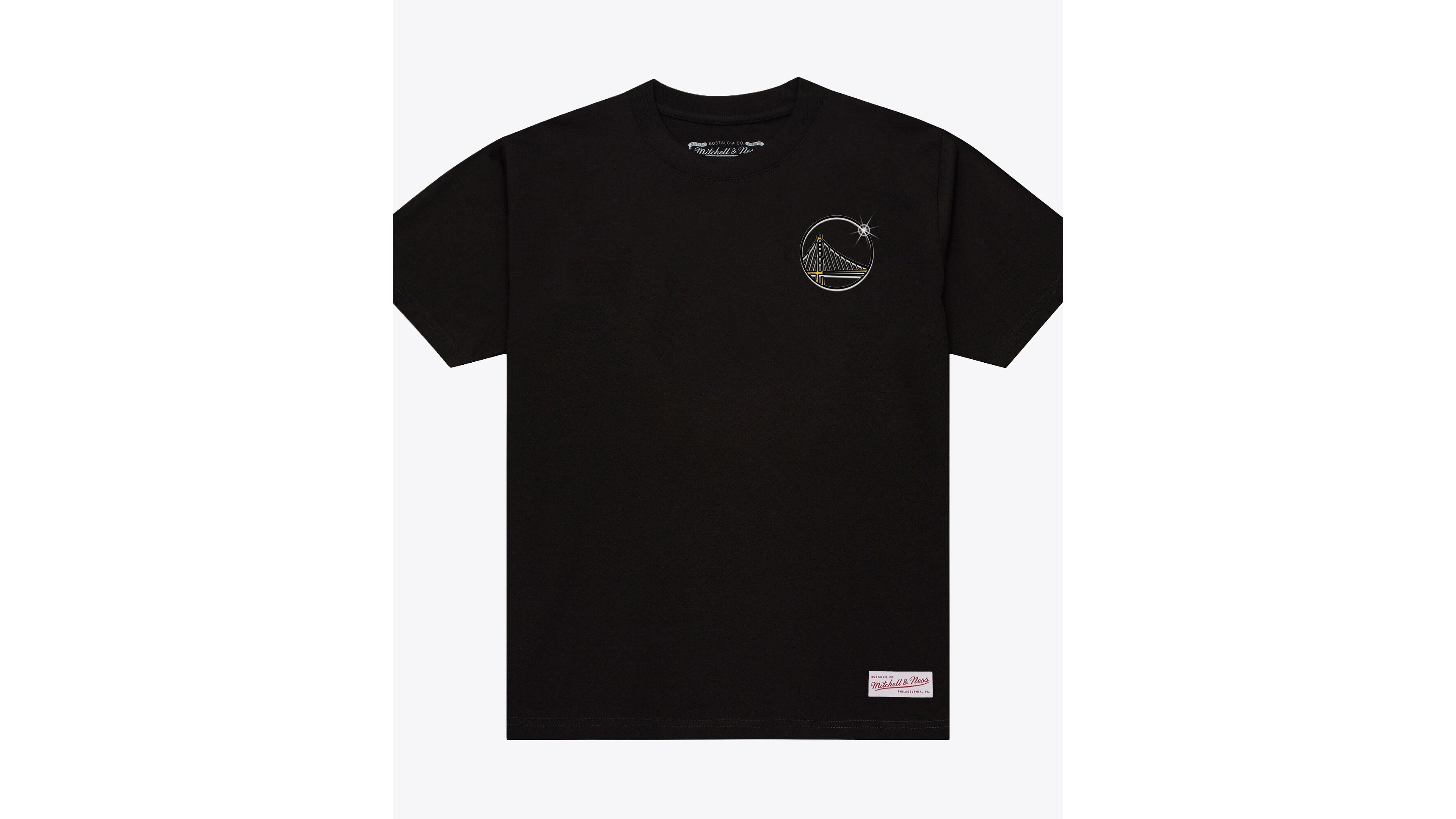 Mitchell & Ness Men's Black Golden State Warriors Airbrush T-Shirt