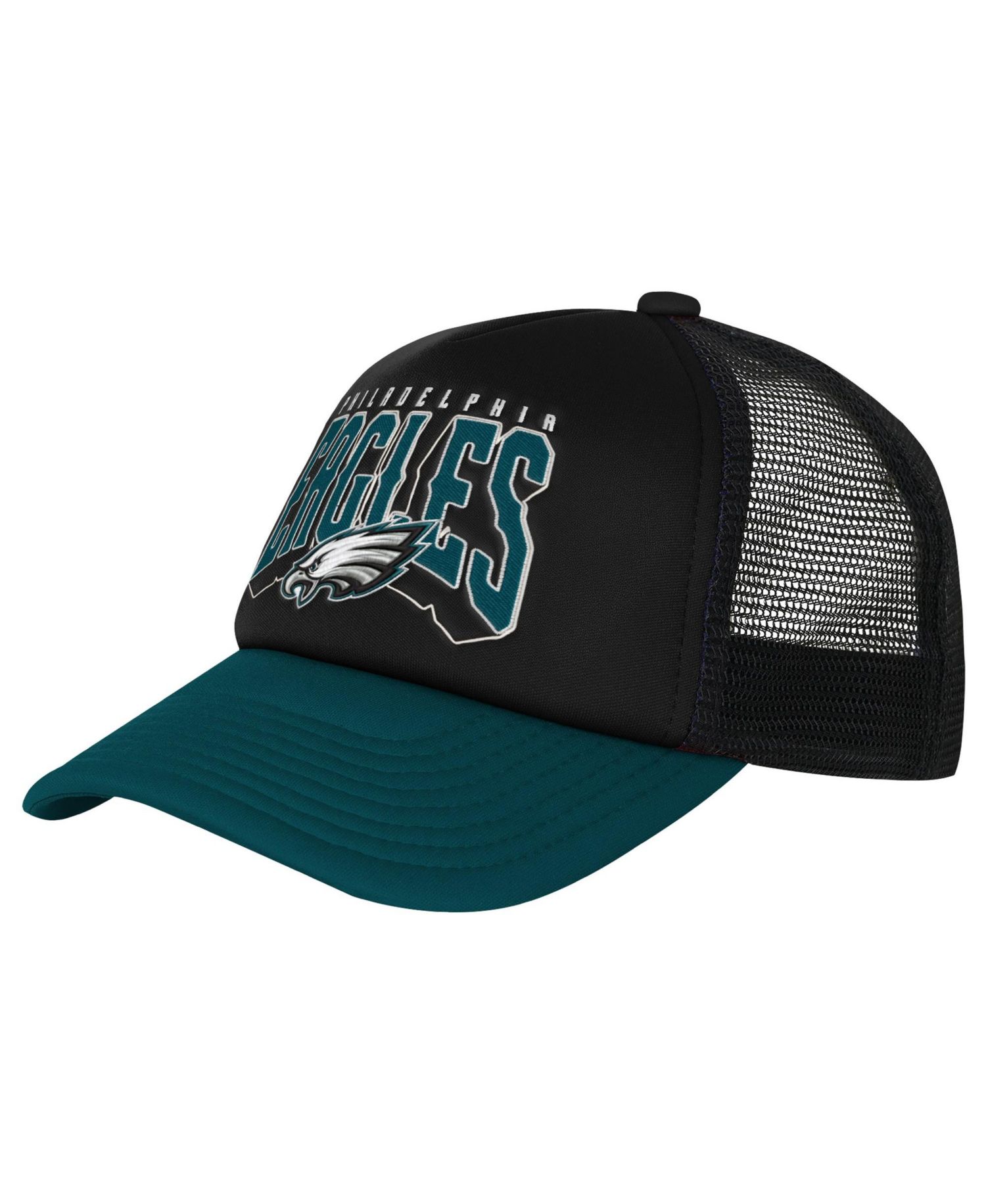 Big Boys' and Girls' Philadelphia Eagles Handoff Foam Front Panel Adjustable Trucker Hat