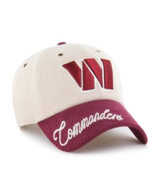 Women's Natural/Burgundy Washington Commanders Rope Script Clean Up Adjustable Hat
