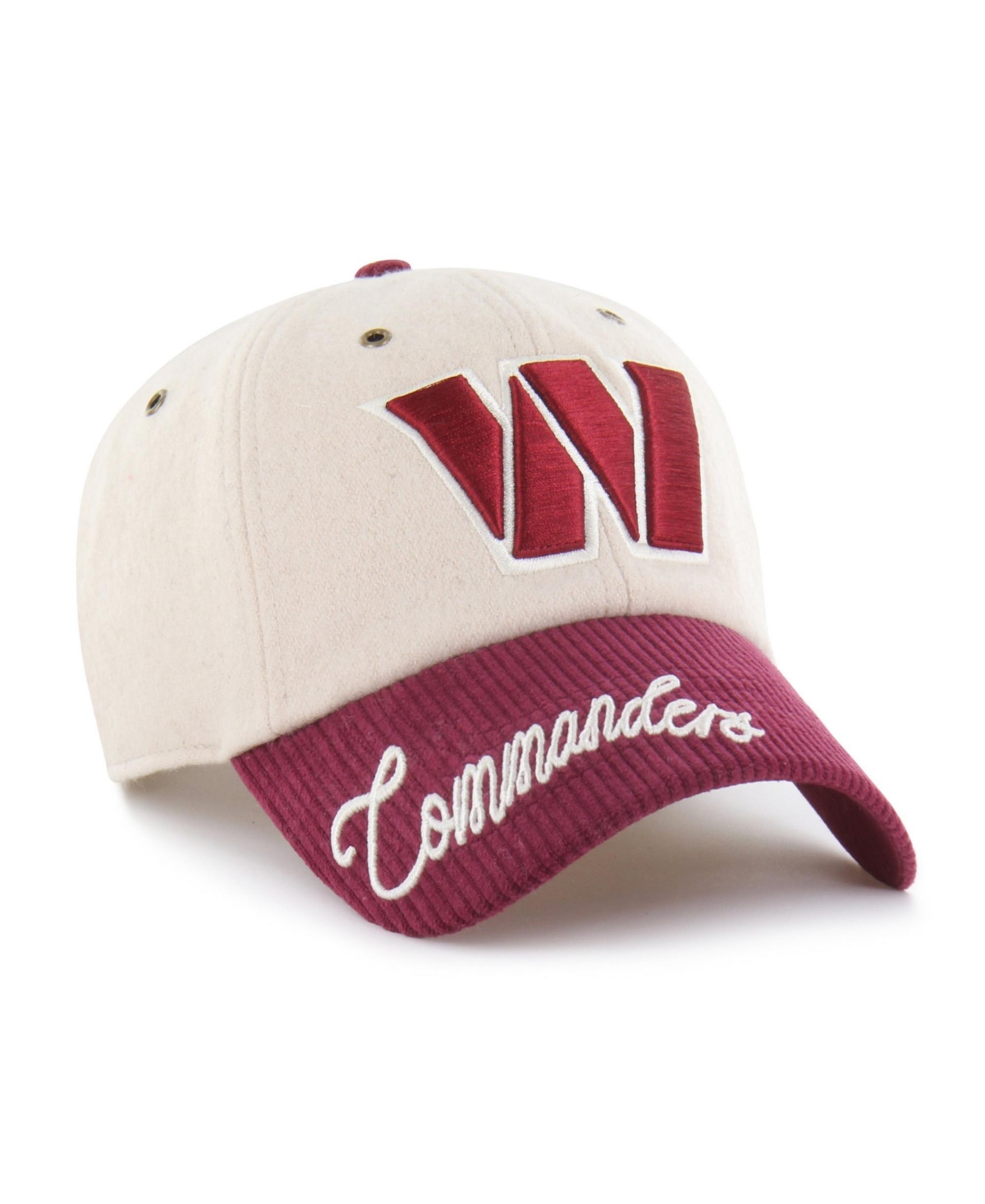 '47 Brand Women's Natural/Burgundy Washington Commanders Rope Script Clean Up Adjustable Hat - Natural, Burgundy