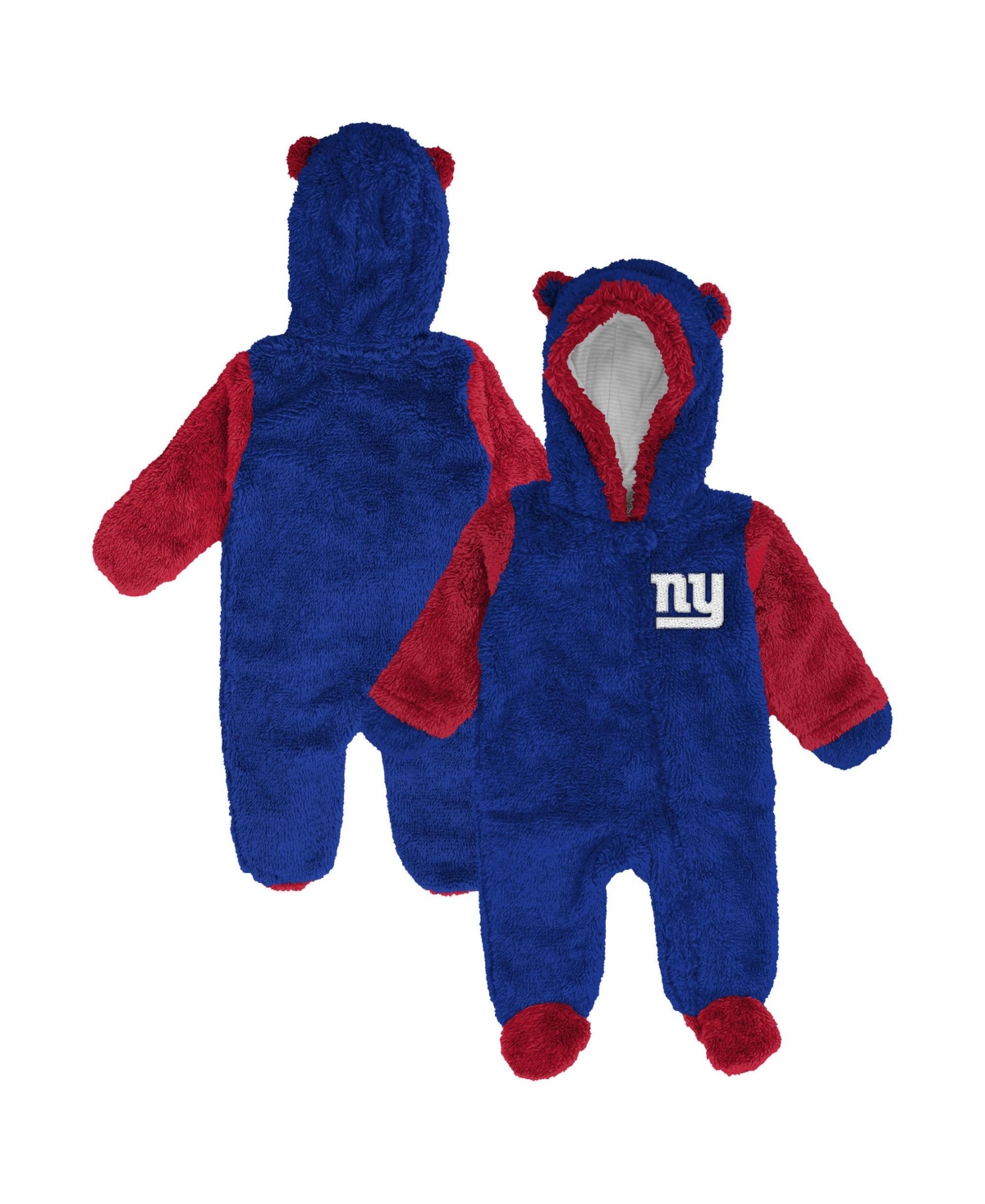Outerstuff Baby Boys' and Girls' New York Giants Teddy Fleece Bunting Full-Zip Sleeper