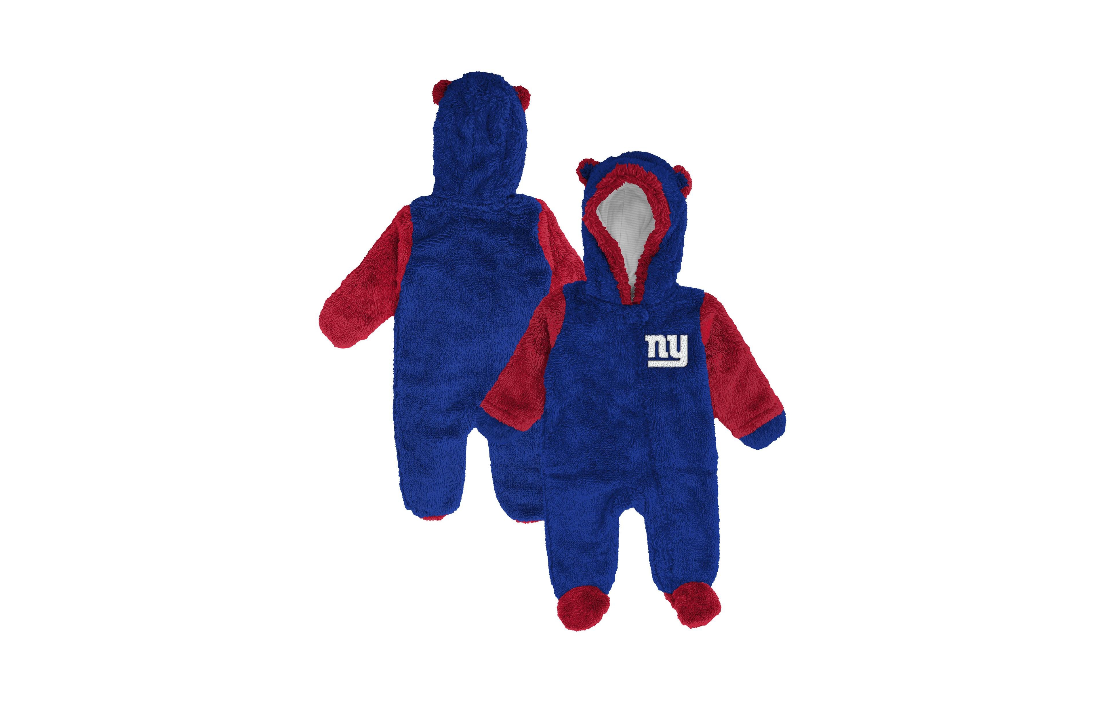 Outerstuff Baby Boys' and Girls' New York Giants Teddy Fleece Bunting Full-Zip Sleeper