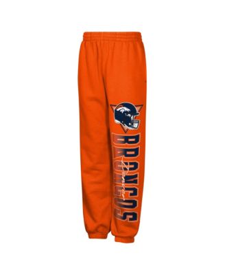 Big Boys and Girls Denver Broncos Run Gun Fleece-Lined Drawstring Sweatpants