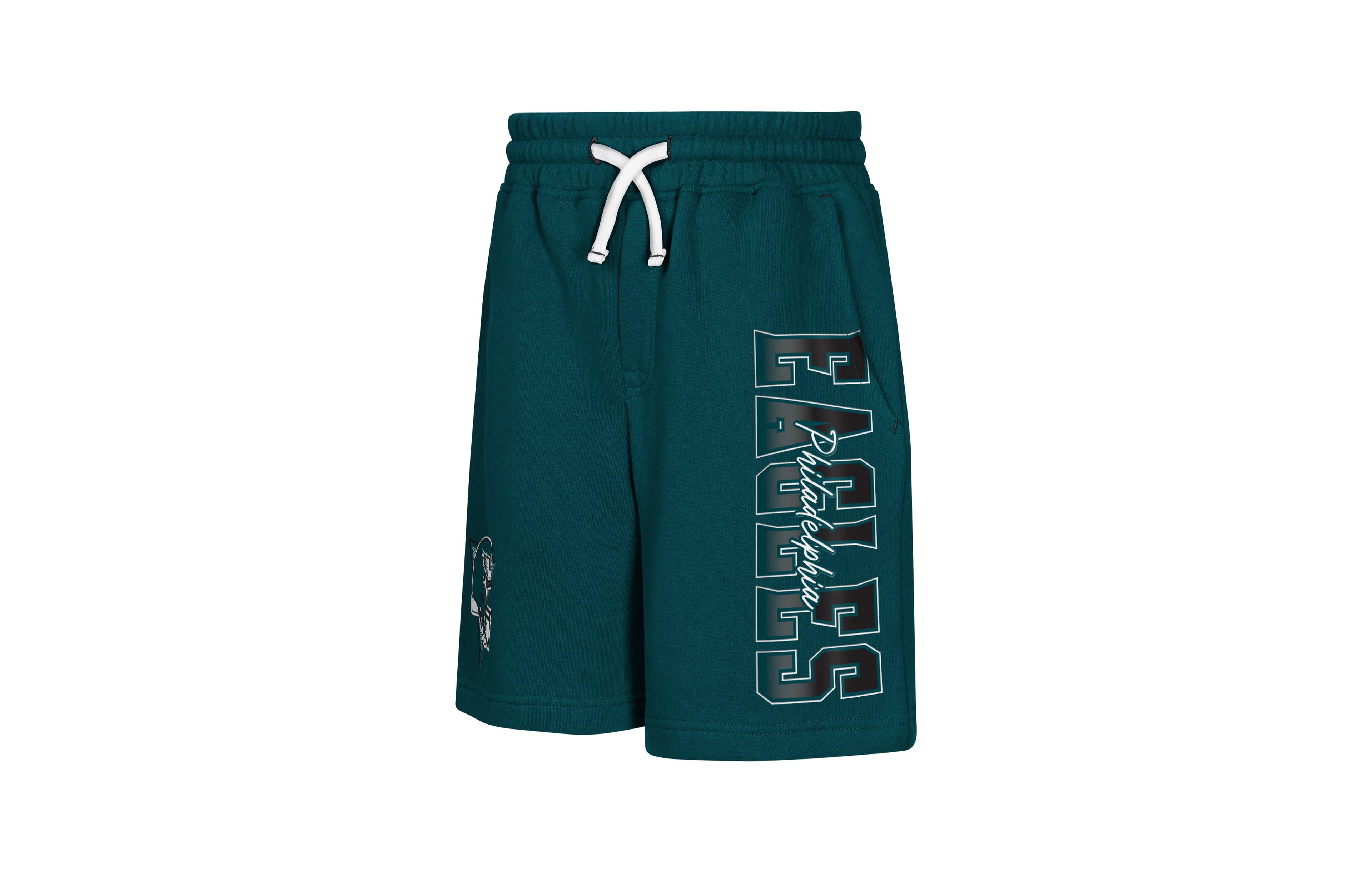Outerstuff Boys' and Girls' 4-16 Philadelphia Eagles Audible Brushed-Fleece Drawstring Shorts