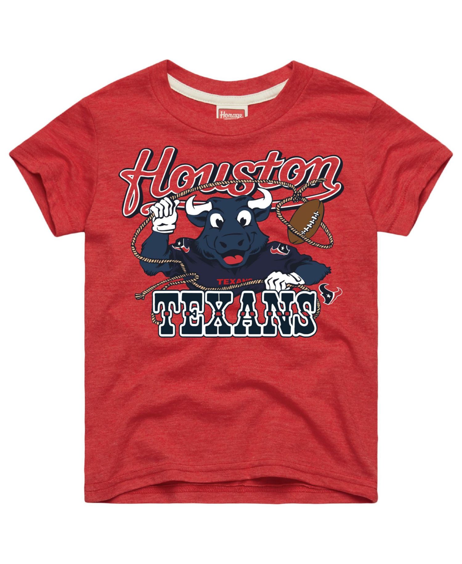 Boys' and Girls' 4-16 Houston Texans Toro Lasso Tri-Blend Screen-Print Graphic T-Shirt