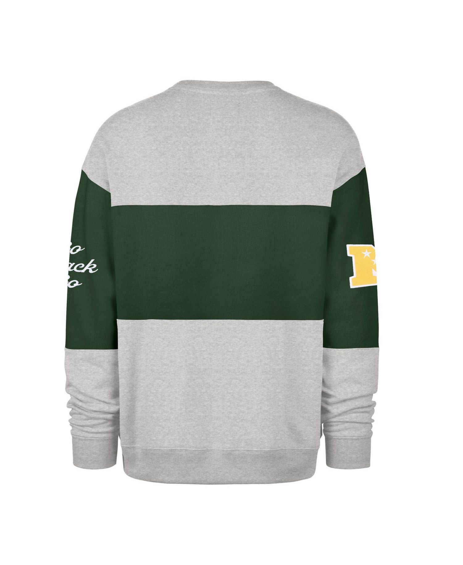 Men's Blockfield Maximalist Green Bay Packers Oversized Color-Block Sweatshirt