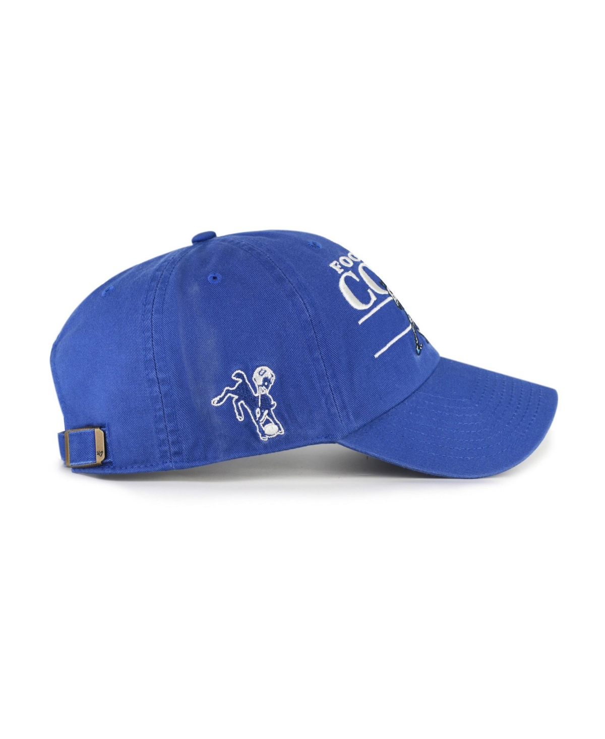 '47 Brand Men's Royal Indianapolis Colts Throwback Graphic Clean Up Adjustable Hat