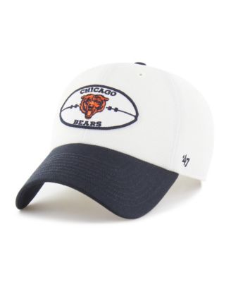 Men's Cream/Navy Chicago Bears Pique Patch Clean Up Adjustable Hat