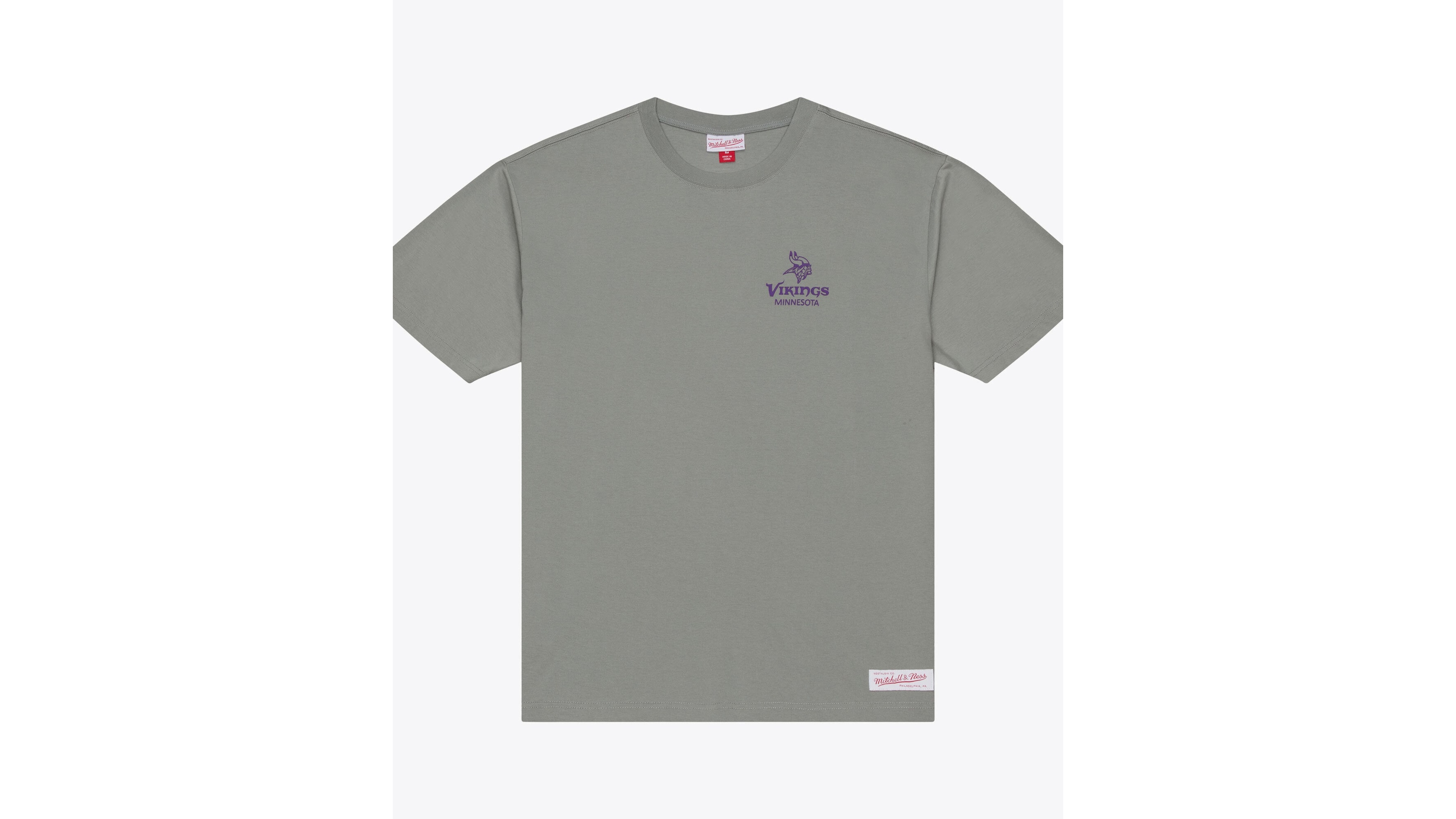 Mitchell & Ness Men's Gray Minnesota Vikings Core Essentials Micro Logo T-Shirt