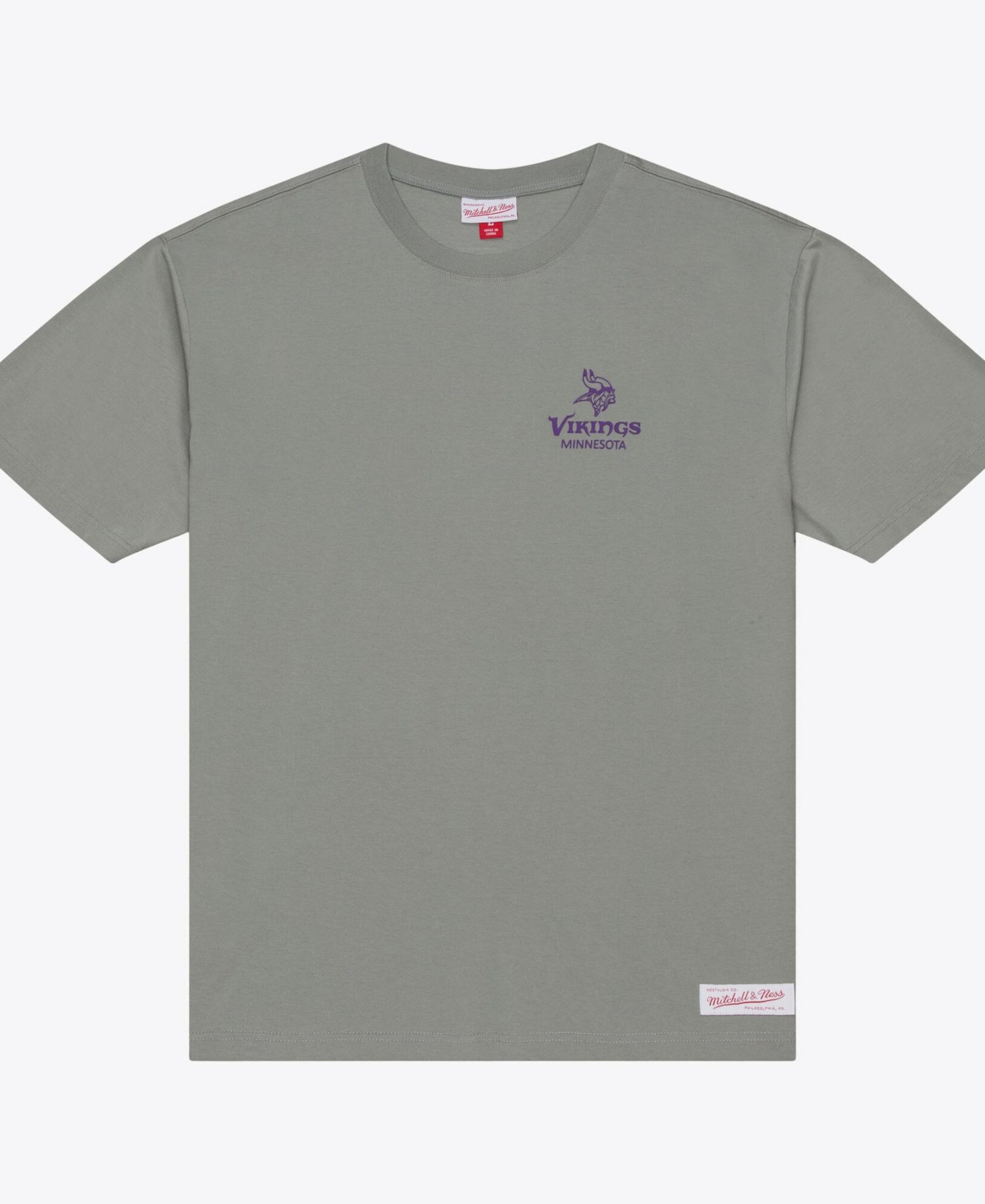 Men's Gray Minnesota Vikings Core Essentials Micro Logo T-Shirt