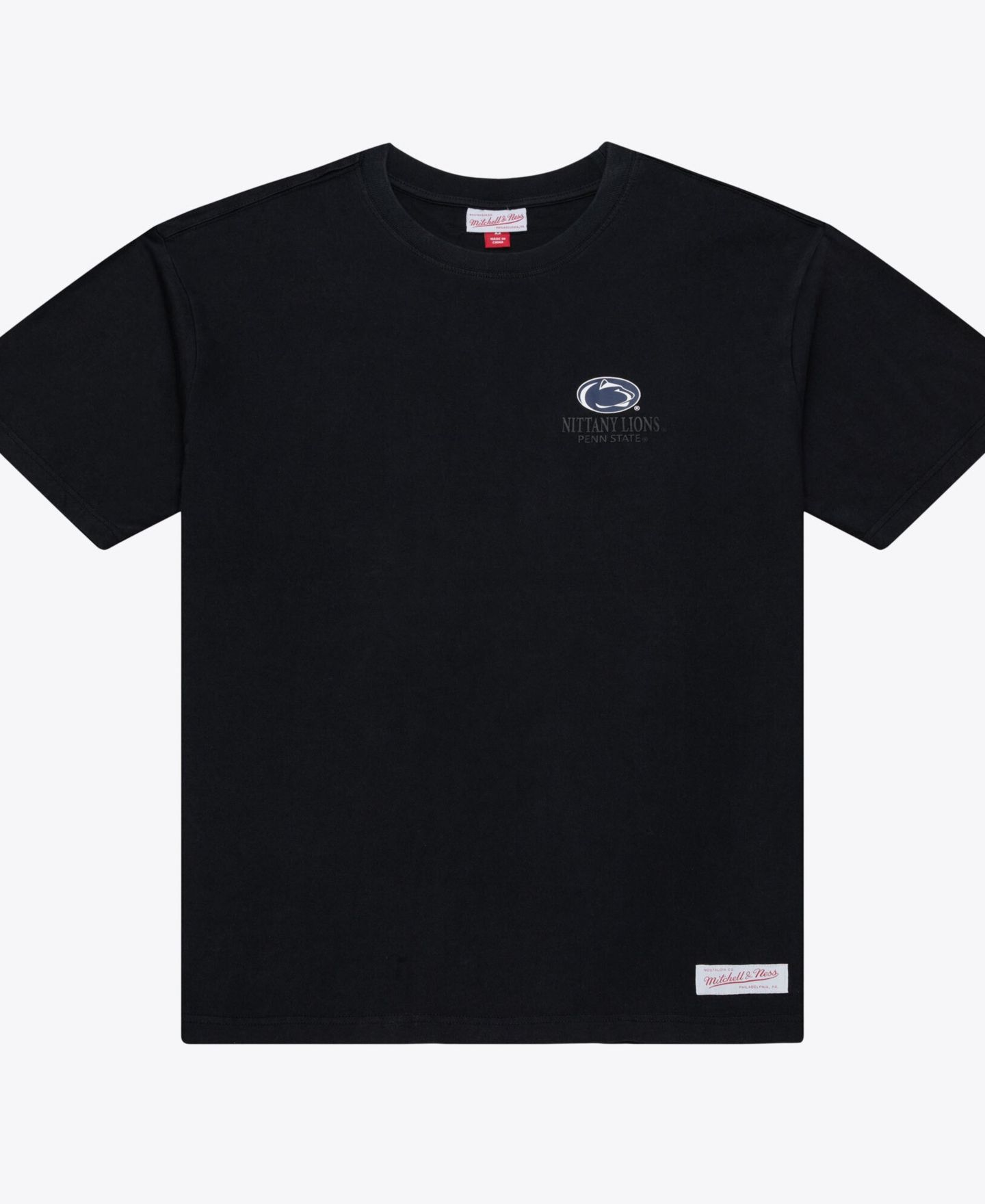 Мужская футболка Mitchell & Ness Black Penn State Nittany Lions Monochrome Icon — фото 1